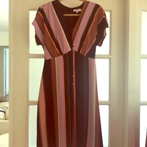 Louna Midi Striped Dress